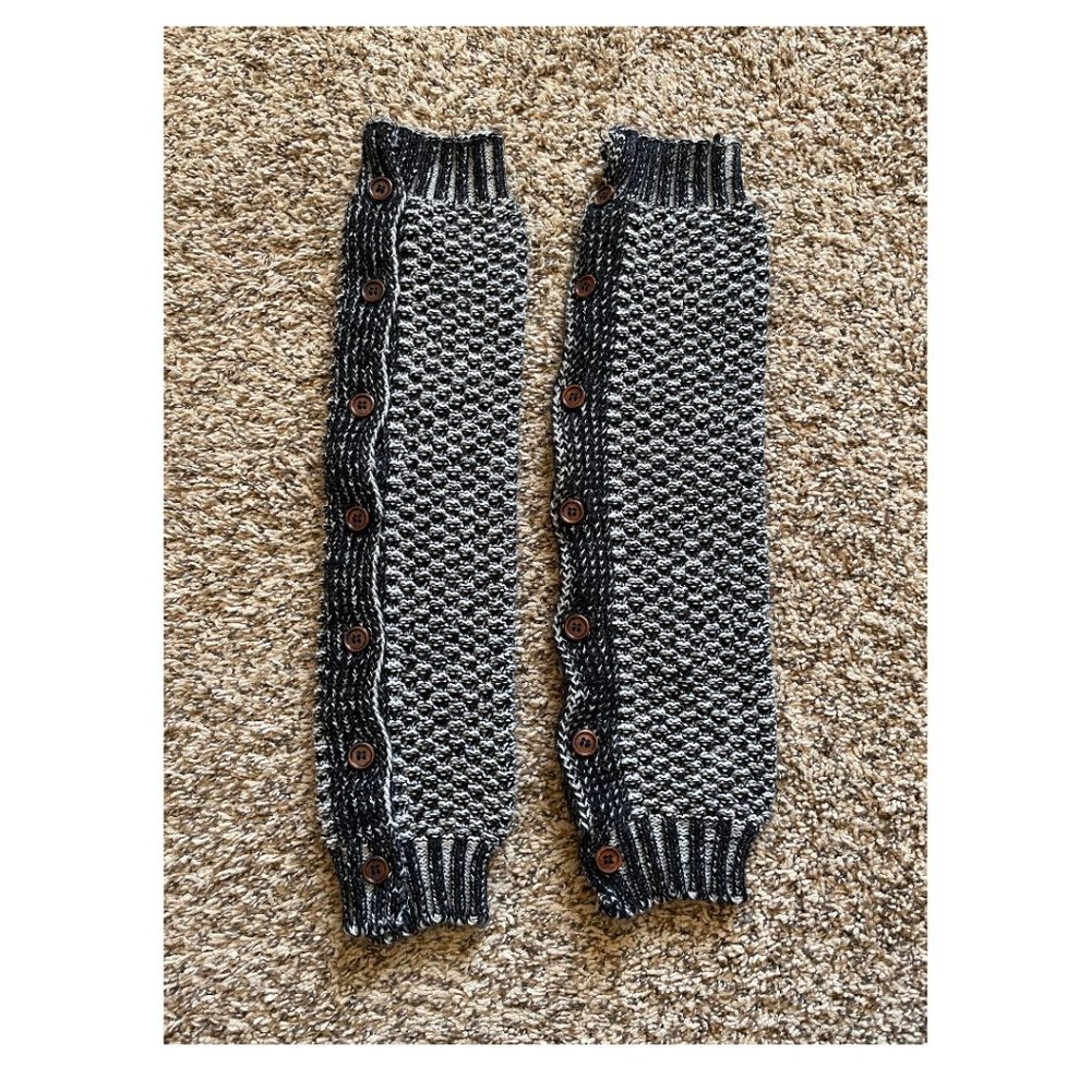 COZY Arm Warmers! Knit Knitted Buttons Winter